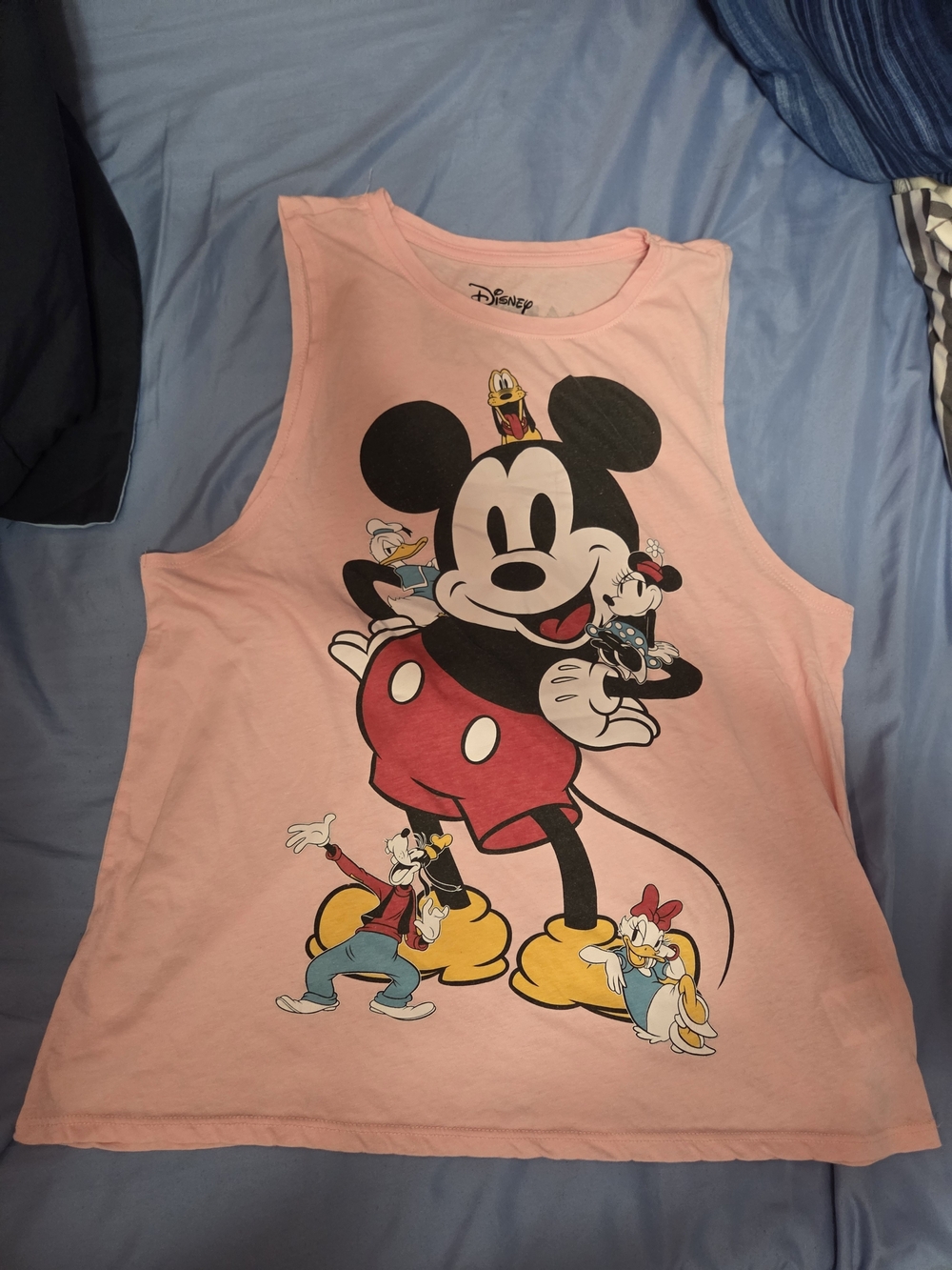 Vintage Disney Pink Mickey & Friends Graphic Tank Top Size Women's Large